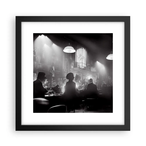 Poster in een zwarte lijst - In jazz-sfeer - 30x30 cm