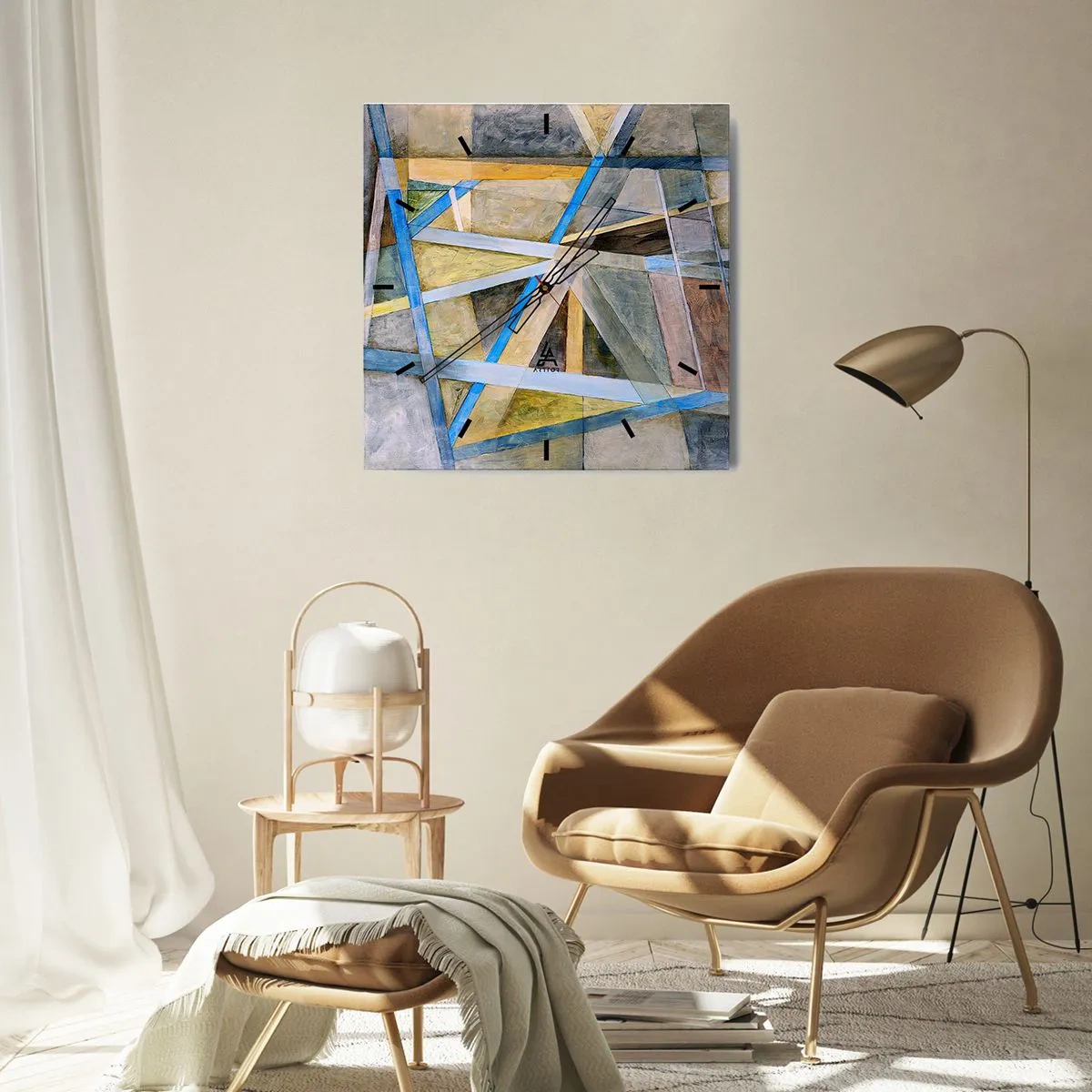 Wandklok - Klok - Recht of diagonaal? - 40x40 cm