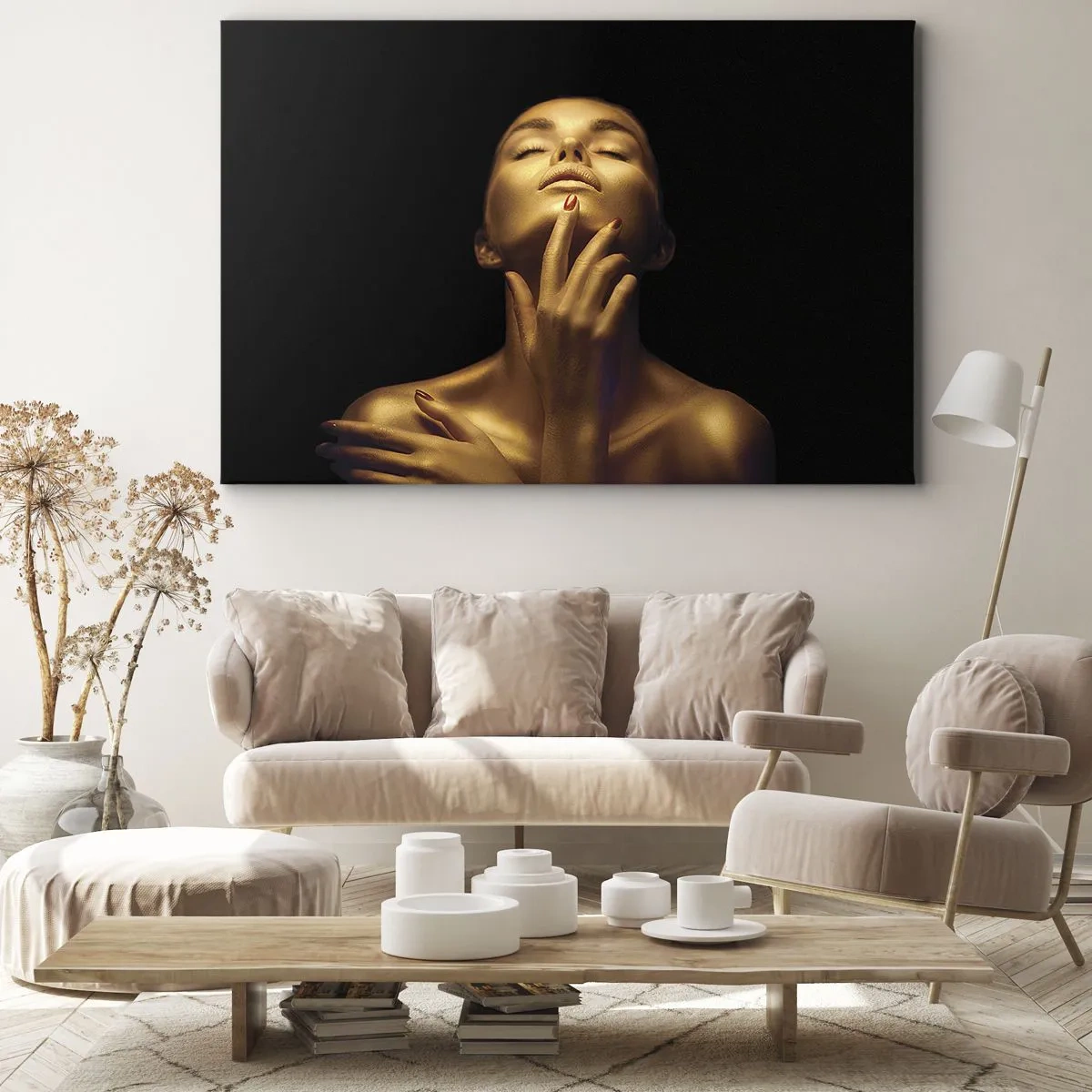 Schilderen op canvas - Als gouden zijde - 120x80 cm