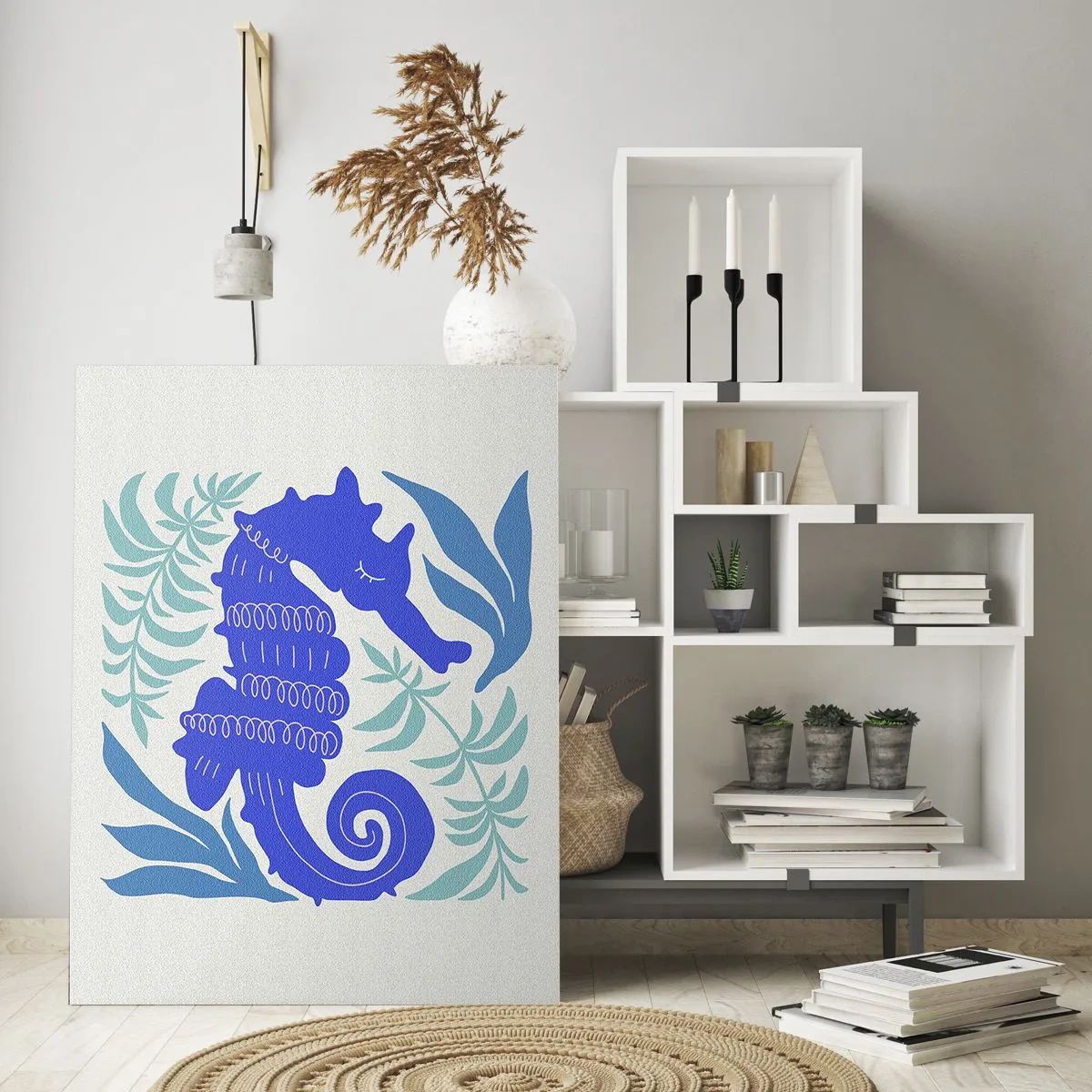 Schilderen op glas - In een onderwaterweide - 80x120 cm