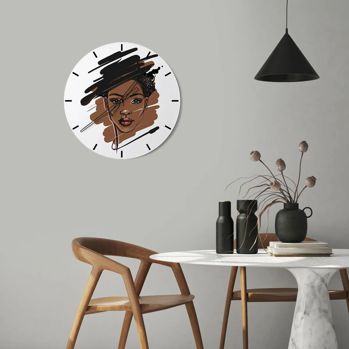 Wandklok - Klok - Zoet als chocolade - 30x30 cm