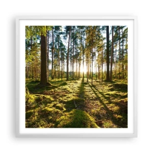Poster in een witte lijst - … Achter de zeven bossen - 60x60 cm