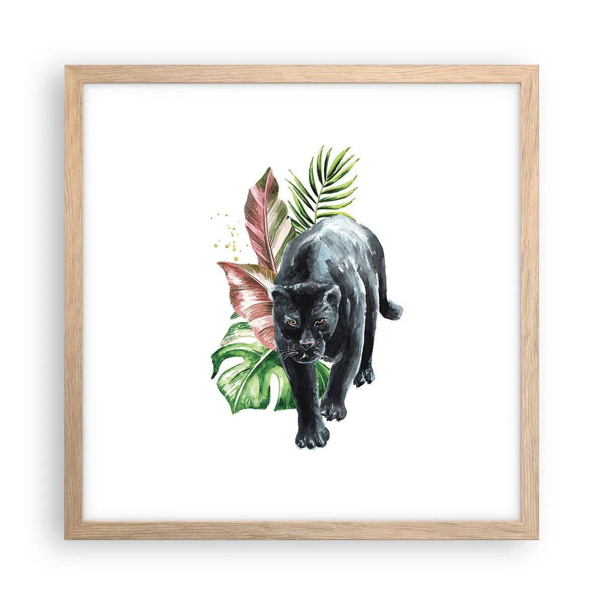 Een poster in een licht eiken lijst - Wilde van het hart - 40x40 cm