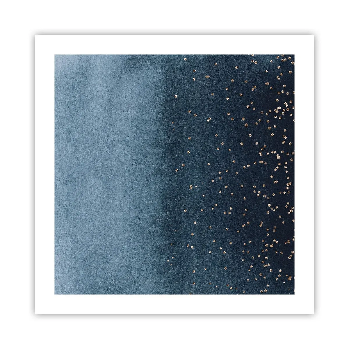 Poster - Samenstelling - blauwe fasen - 50x50 cm