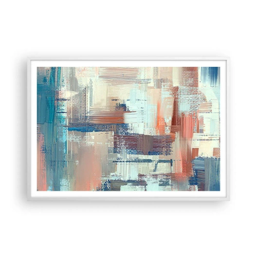 Poster in een witte lijst - Het licht bereiken - 100x70 cm