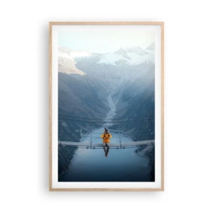 Een poster in een licht eiken lijst - Blij in het ongewisse - 61x91 cm