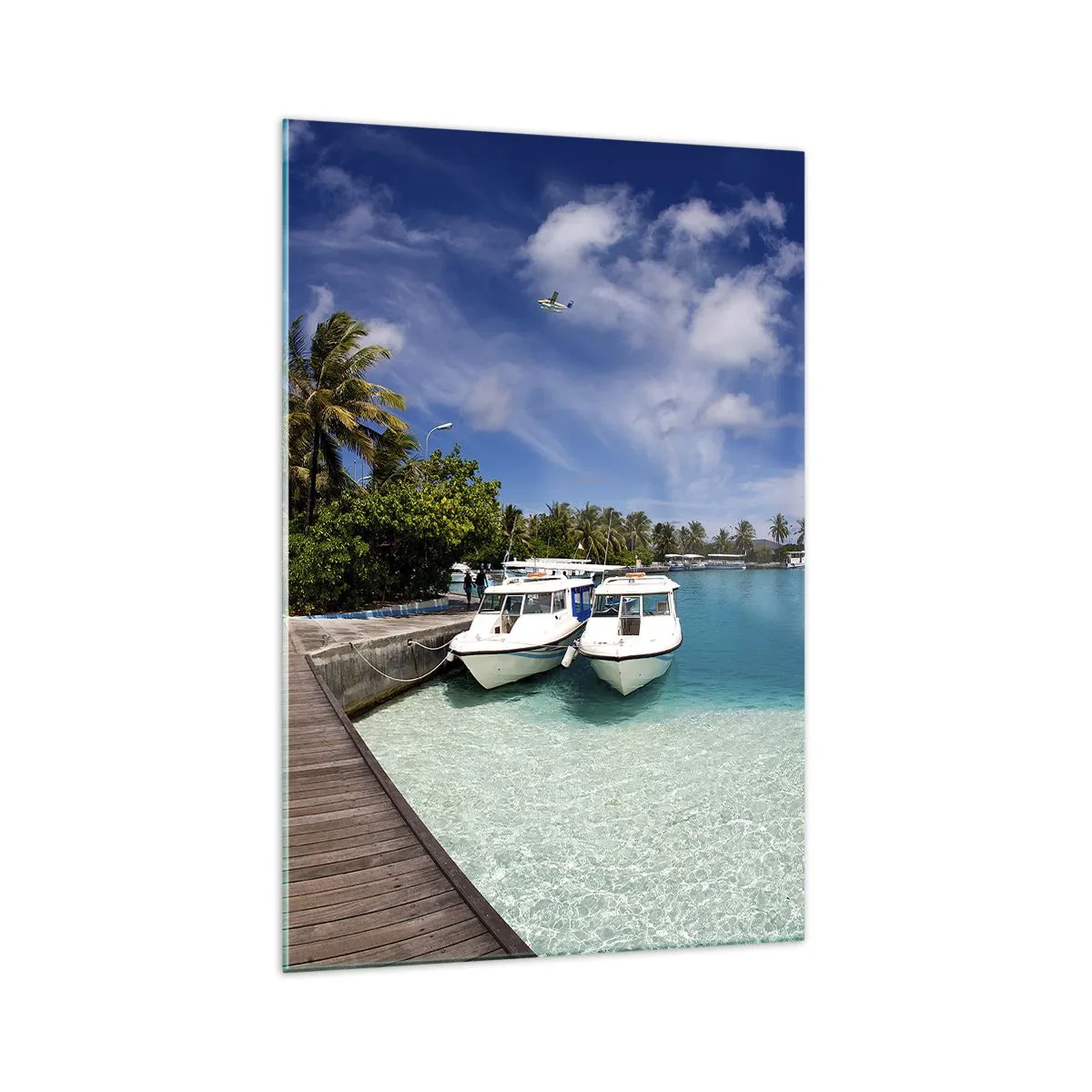 Schilderen op glas - Toch bestaat het paradijs - 70x100 cm