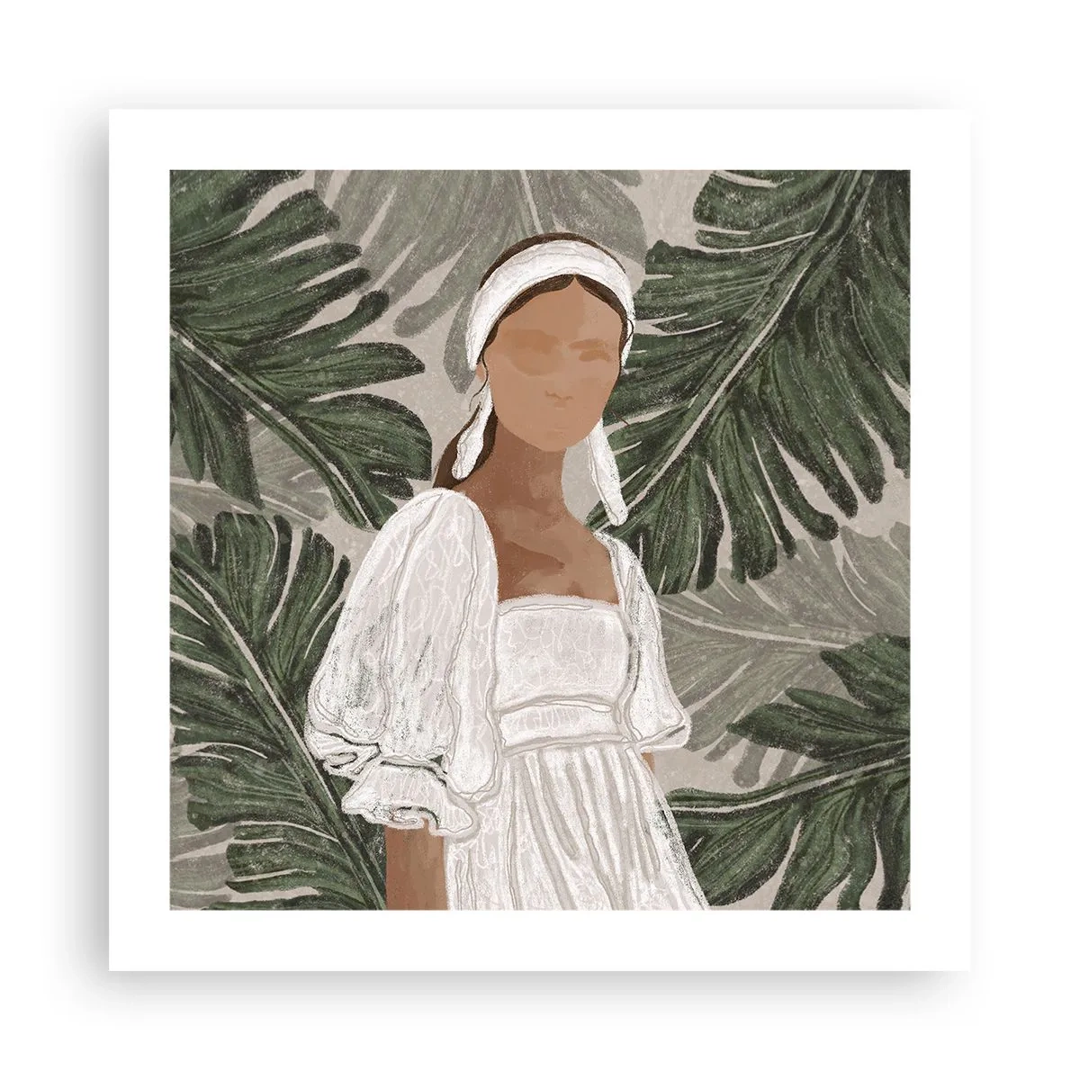 Poster - Exotisch portret - 50x50 cm
