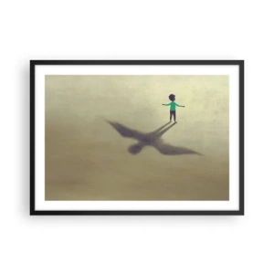 Poster in een zwarte lijst - De held van de toekomst - 70x50 cm