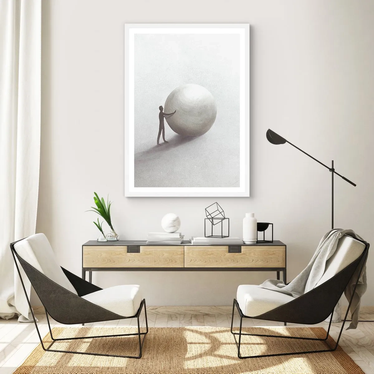 Poster in een witte lijst - Het spel van het leven - 61x91 cm