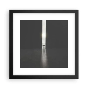 Poster in een zwarte lijst - Een stap naar een mooie toekomst - 30x30 cm