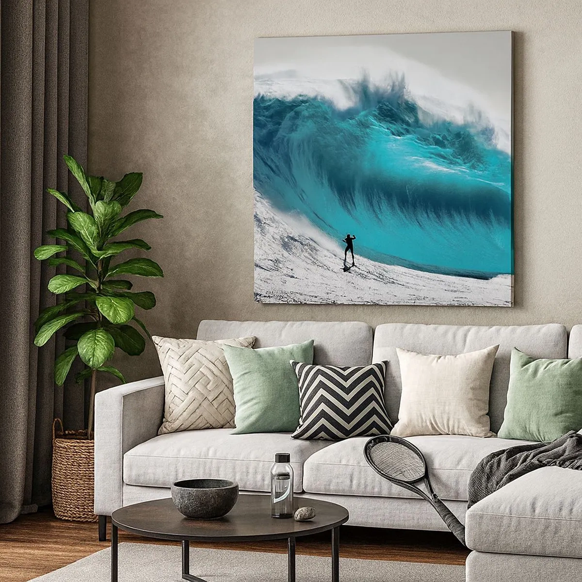 Schilderen op canvas - Uitdaging aanvaard - 30x30 cm