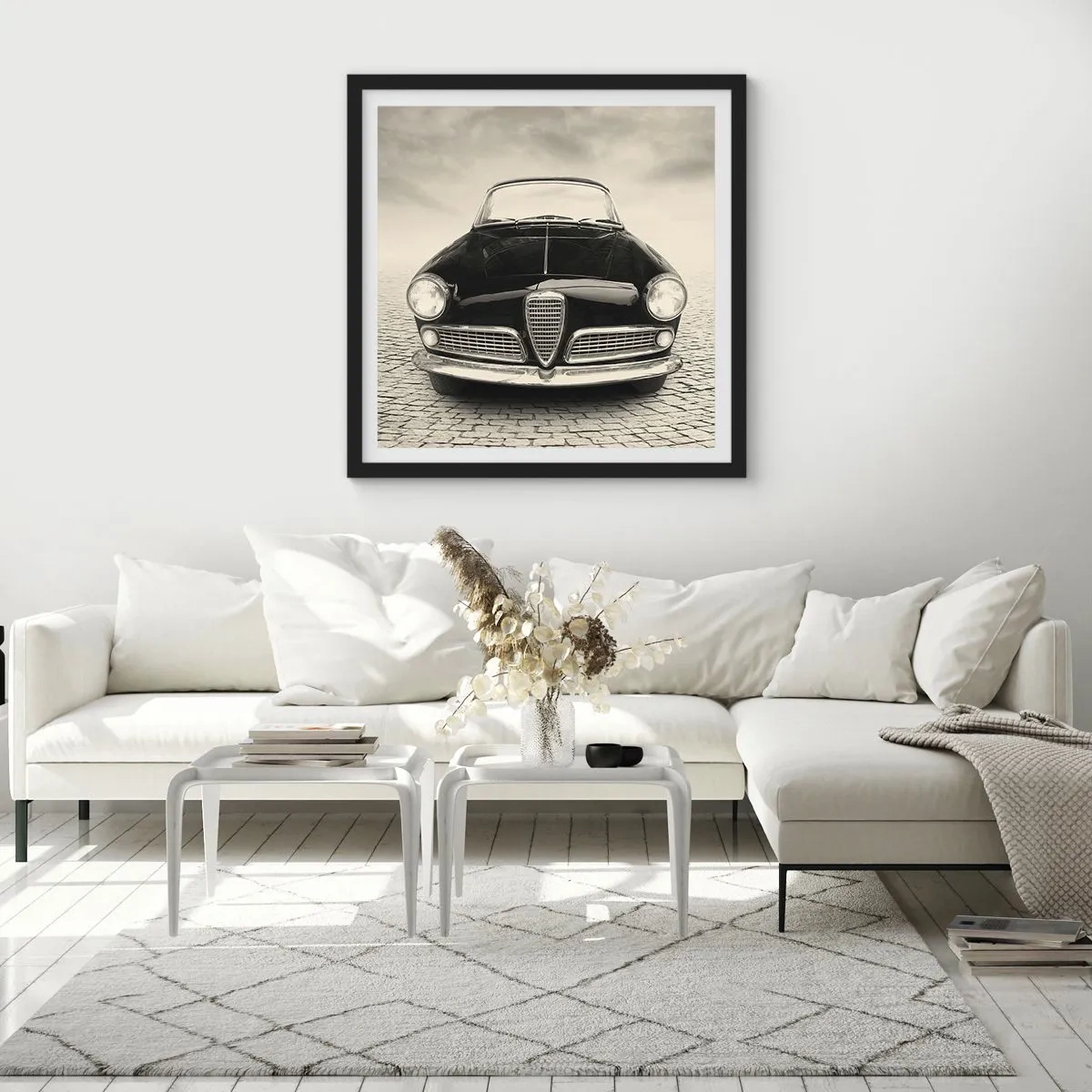 Poster in een zwarte lijst - Je moet gewoon van me houden - 40x40 cm