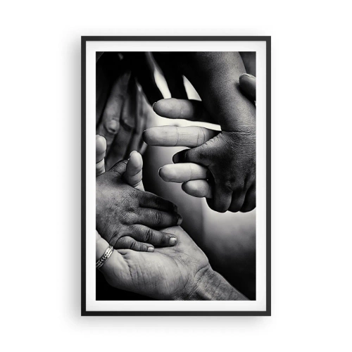 Poster in een zwarte lijst - Om mens te zijn - 61x91 cm