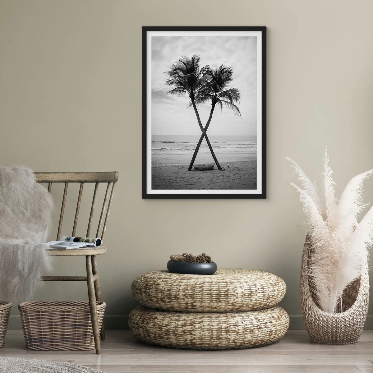 Poster in een zwarte lijst - Een tedere aanwezigheid - 30x40 cm