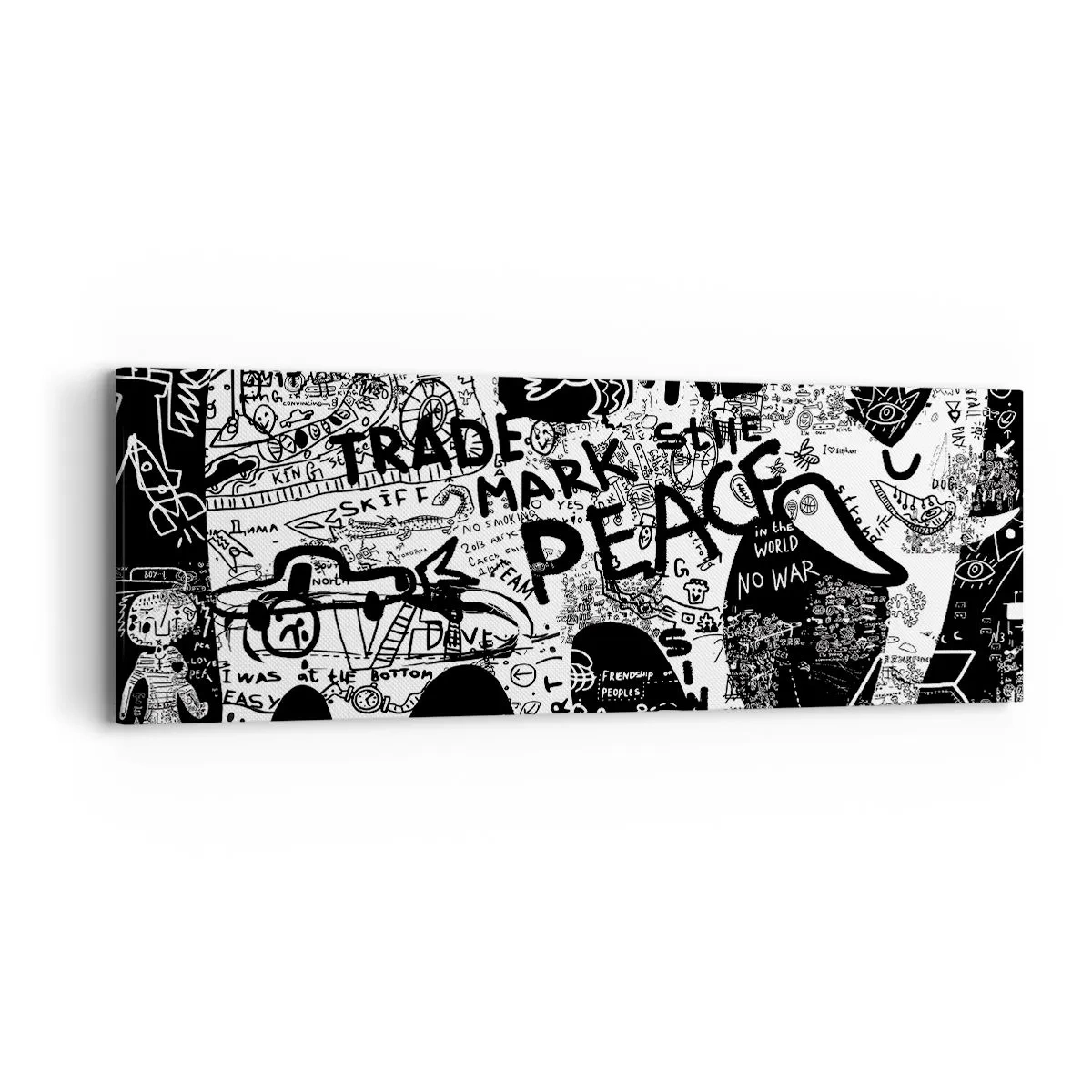 Schilderen op canvas - Rijke straatwereld - 90x30 cm