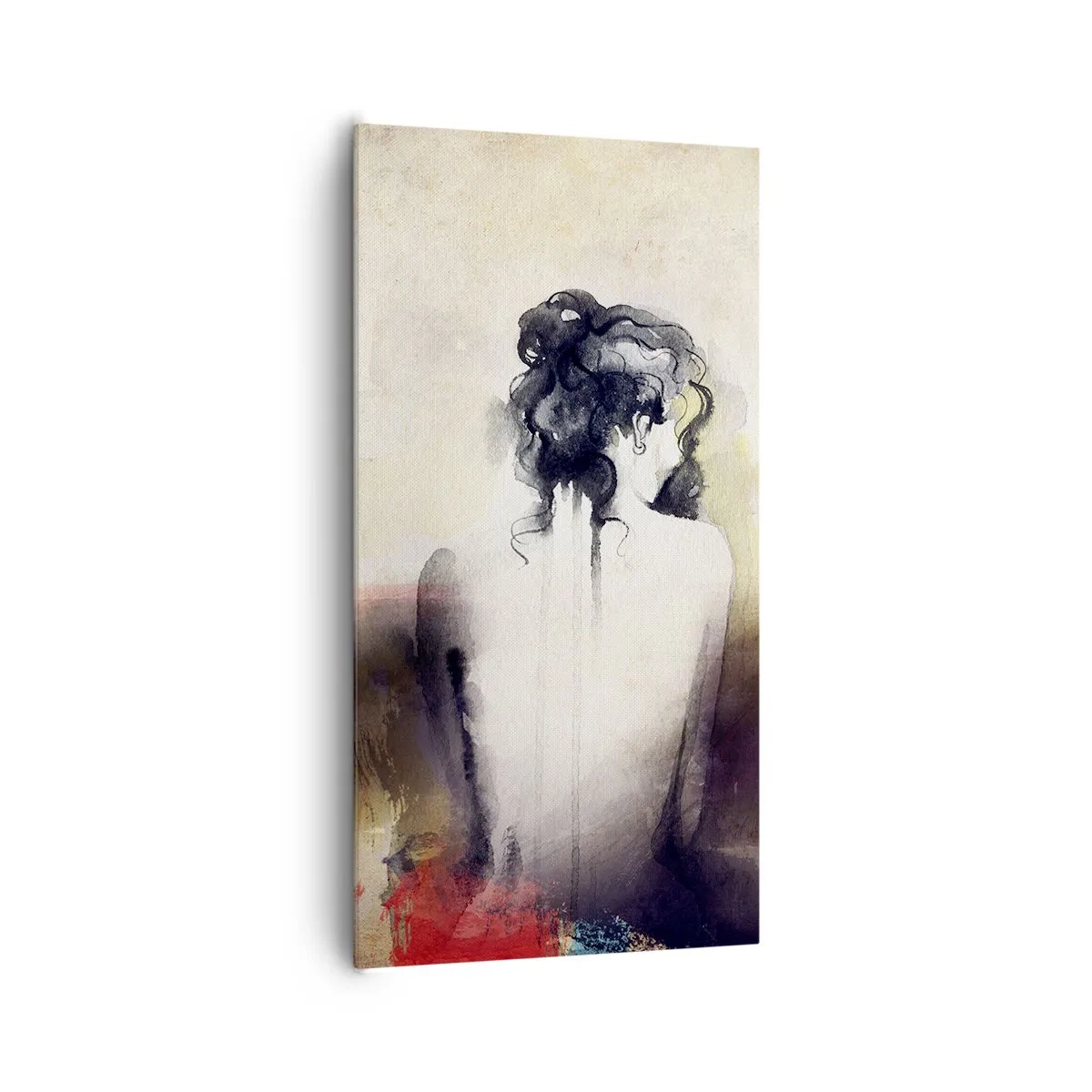 Schilderen op canvas - Vloeiende lijnen, ovale vormen - 65x120 cm