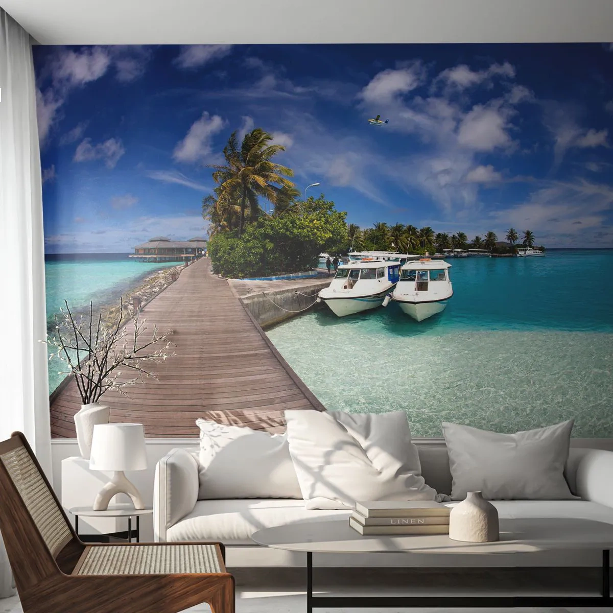 Fotobehang Premium Sand - Toch bestaat het paradijs - Landschap, paradijs, Zee - 100x70 cm