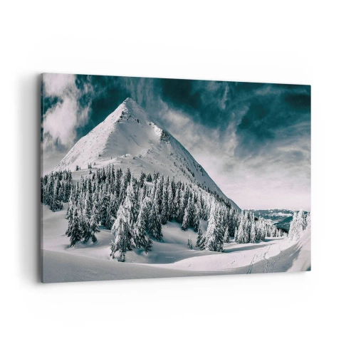 Schilderen op canvas - Het land van sneeuw en ijs - 100x70 cm