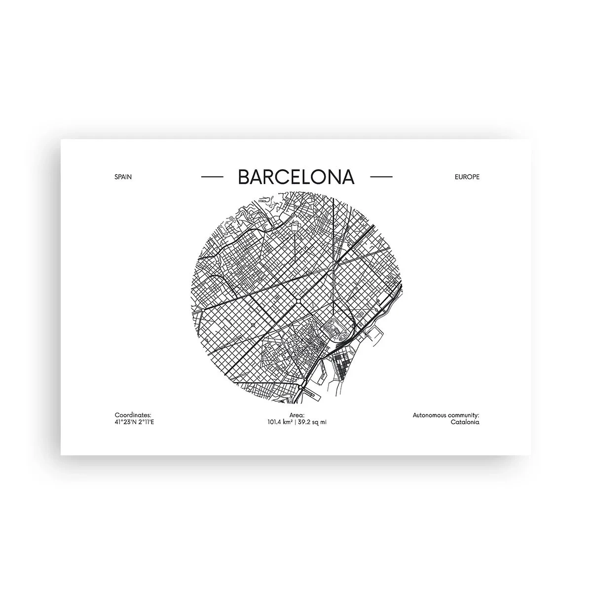 Poster - Anatomie van Barcelona - 91x61 cm