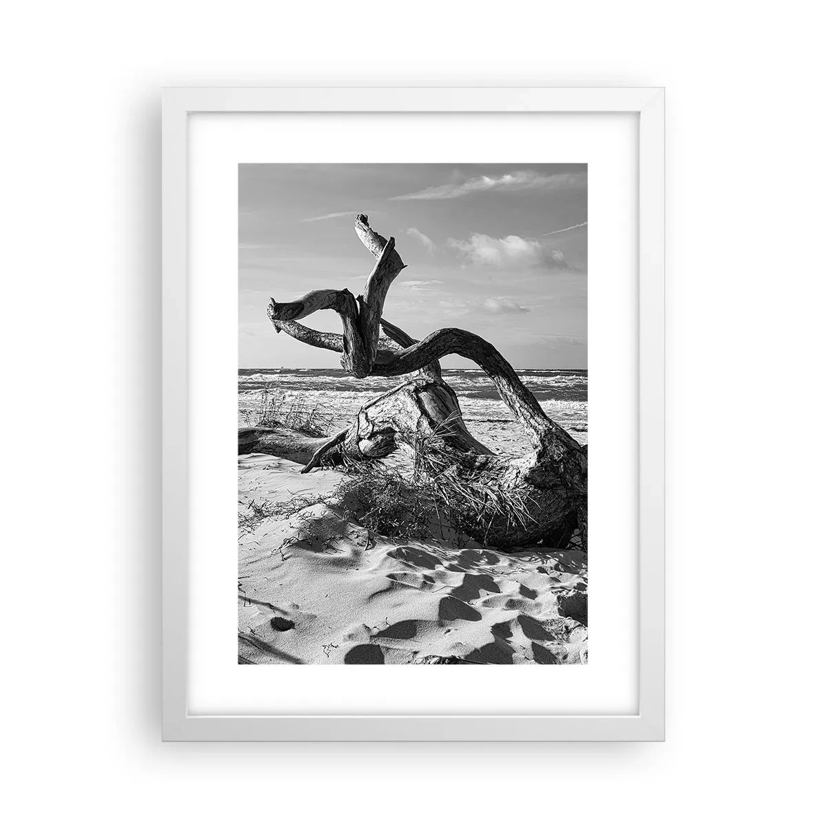 Poster in een witte lijst - Zee sculptuur - 30x40 cm