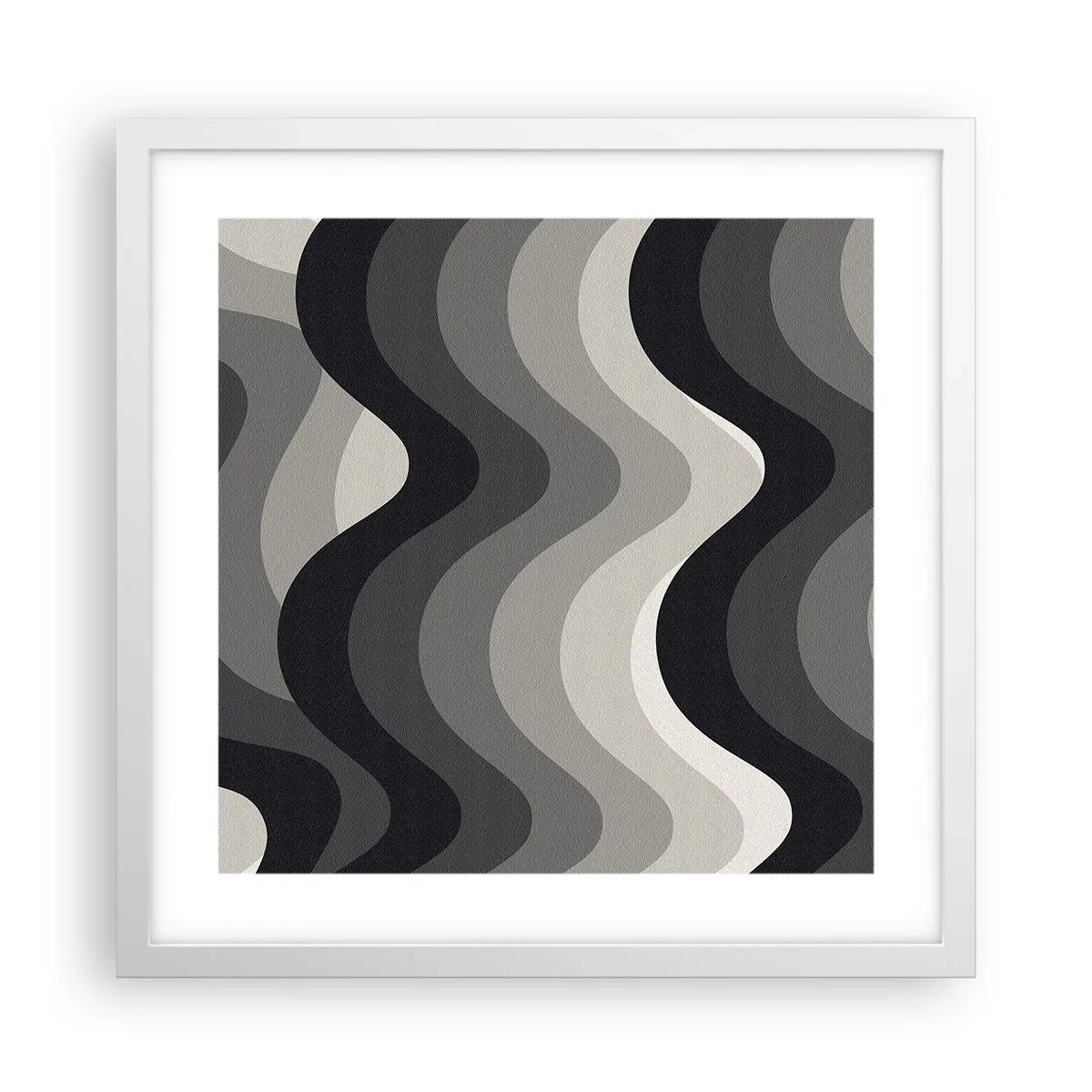Poster in een witte lijst - Golf na golf - 40x40 cm
