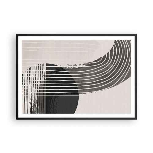 Poster in een zwarte lijst - Daar en terug - 100x70 cm