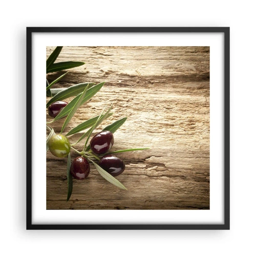 Poster in een zwarte lijst - Rechtstreeks uit de natuur - 50x50 cm