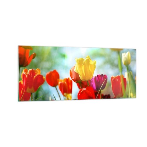 Schilderen op glas - Alle kleuren van de zon - 100x40 cm