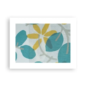 Poster - Tussen de azuurblauwe bladeren - 40x30 cm