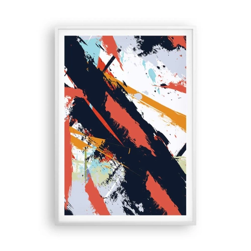 Poster in een witte lijst - Dynamische compositie - 70x100 cm
