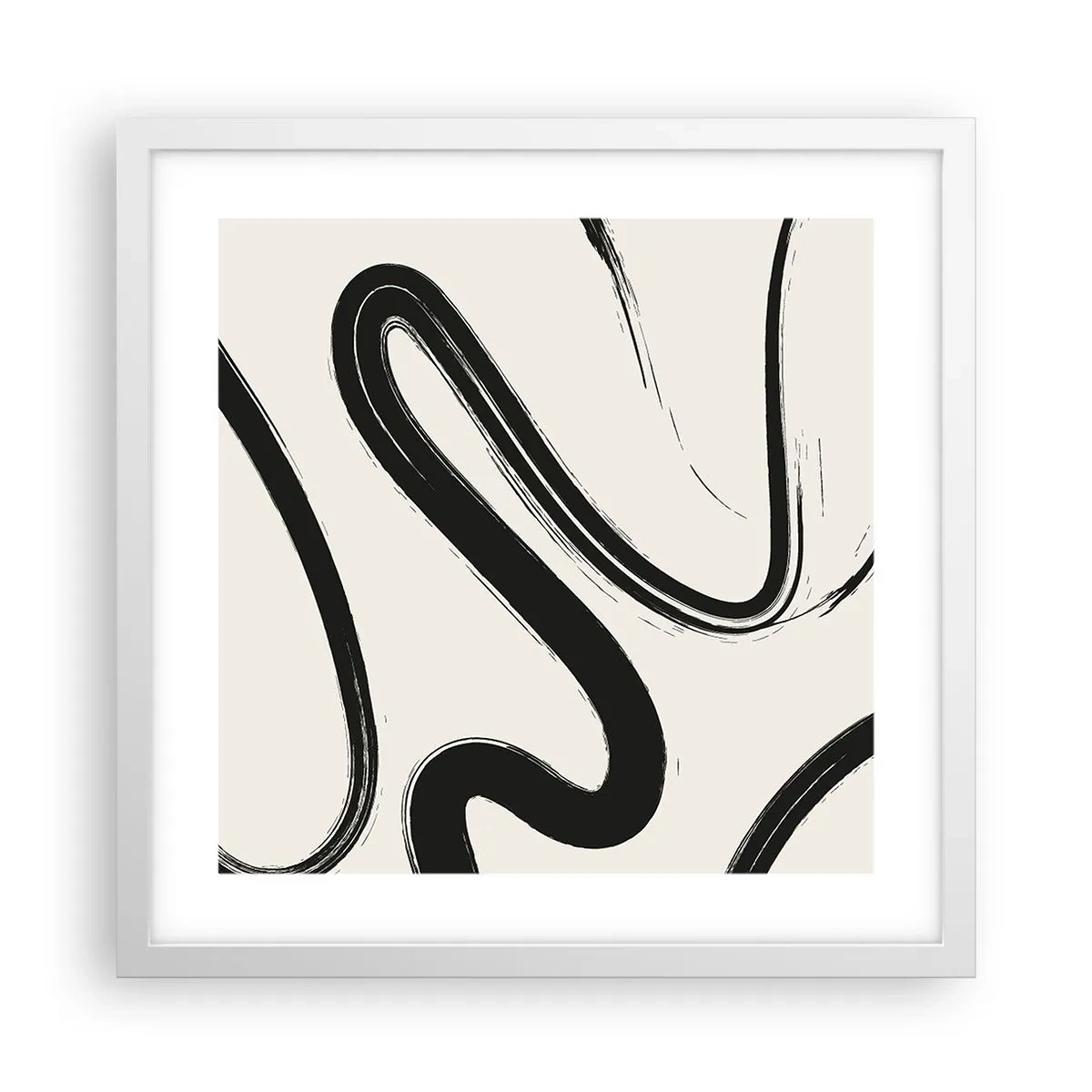 Poster in een witte lijst - Zwart-wit eigenzinnigheid - 40x40 cm