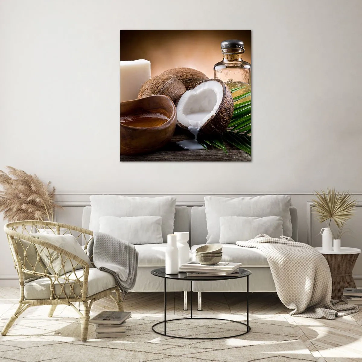 Schilderen op glas - Gezondheid van tropische eilanden - 40x40 cm