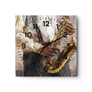 Wandklok - Klok - Tijd om te solo te spelen - 30x30 cm