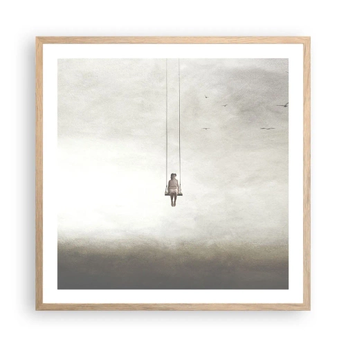 Een poster in een licht eiken lijst - Een kind in ons - 60x60 cm