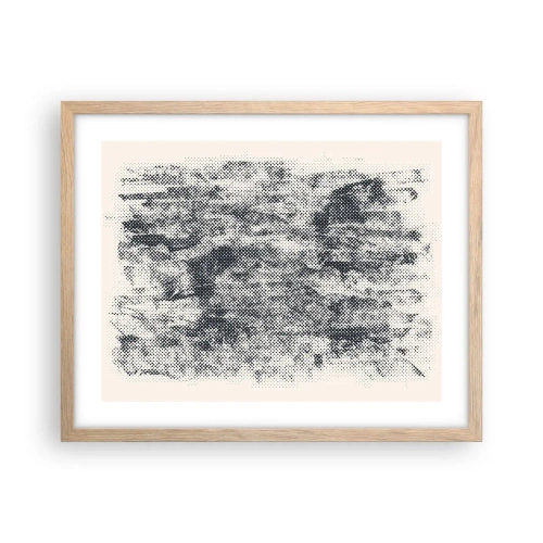Een poster in een licht eiken lijst - Mistige compositie - 50x40 cm