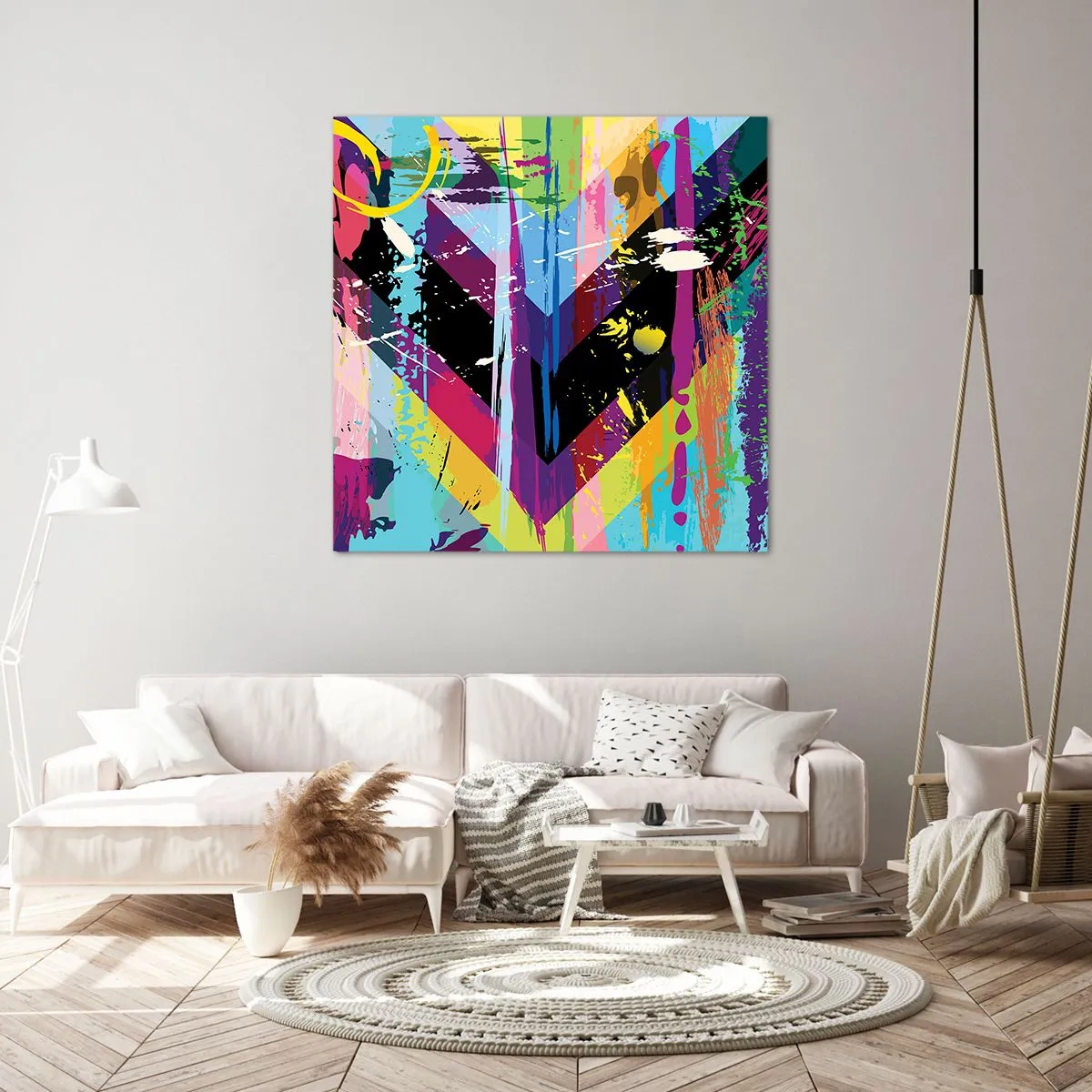 Schilderen op canvas - Van boven naar beneden - 60x60 cm