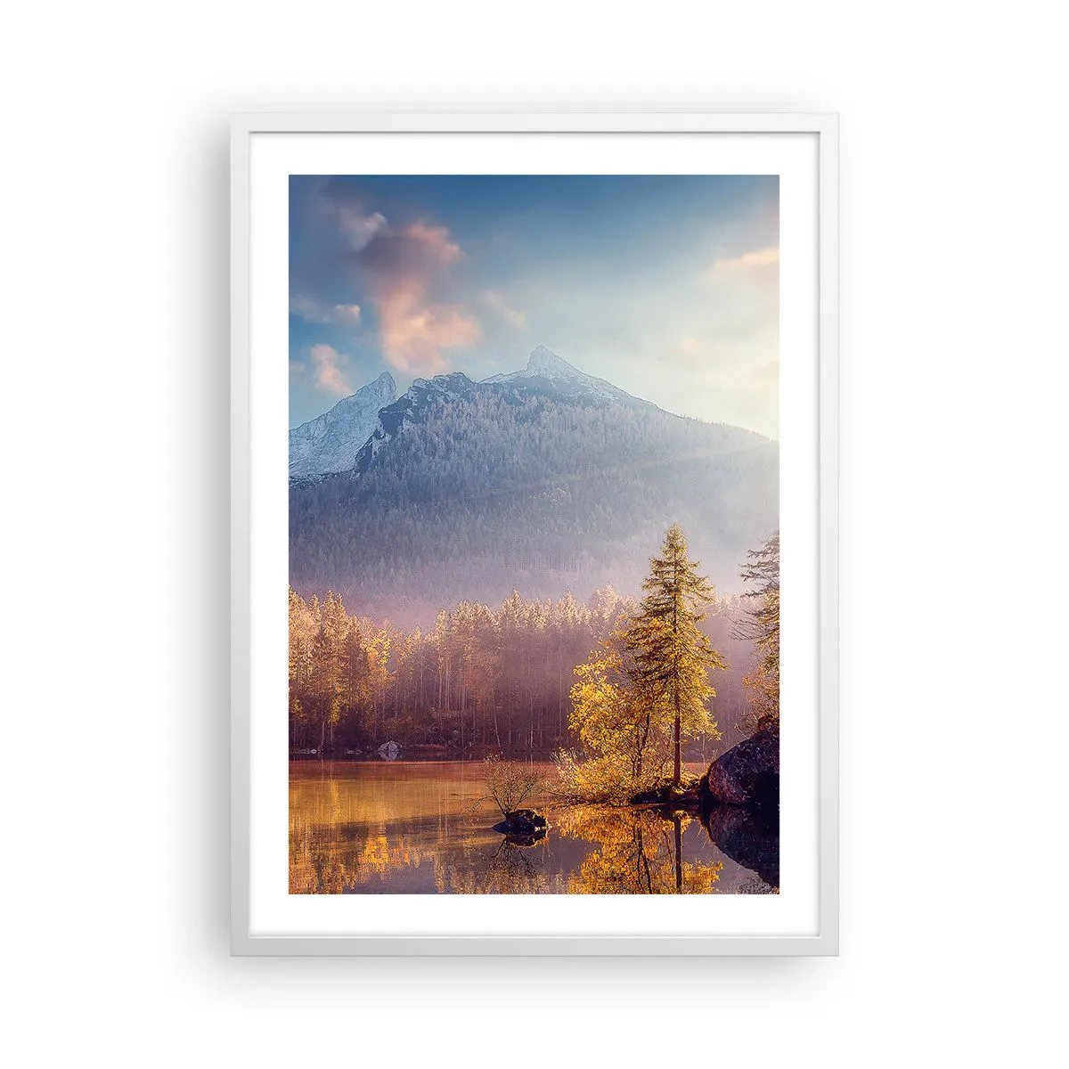 Poster in een witte lijst - In bergen en dalen - 50x70 cm