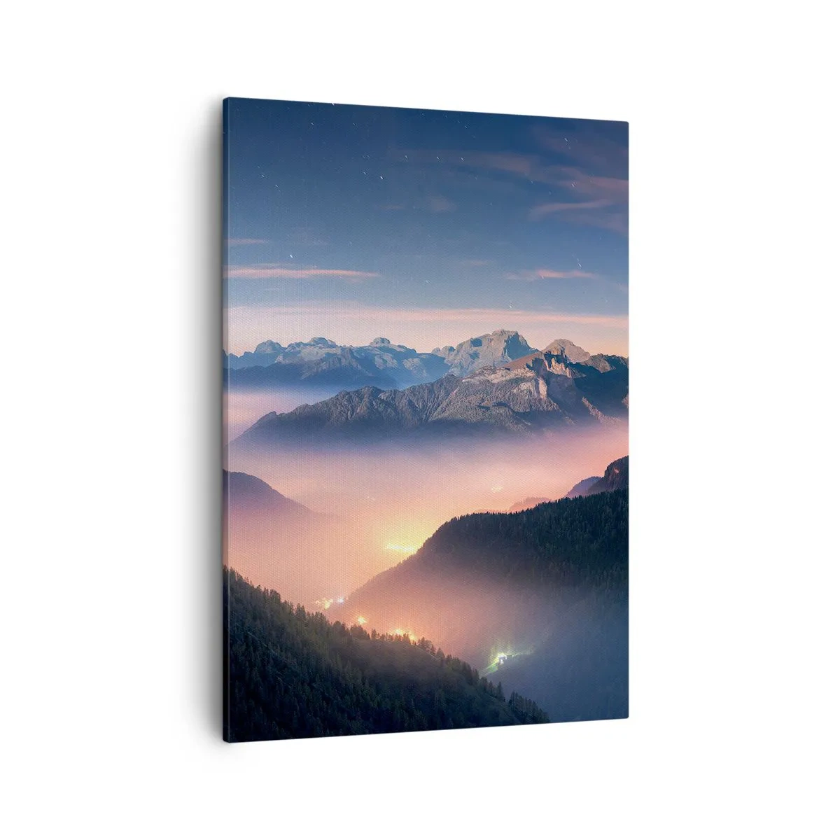 Schilderen op canvas - Licht in de dalen - 50x70 cm