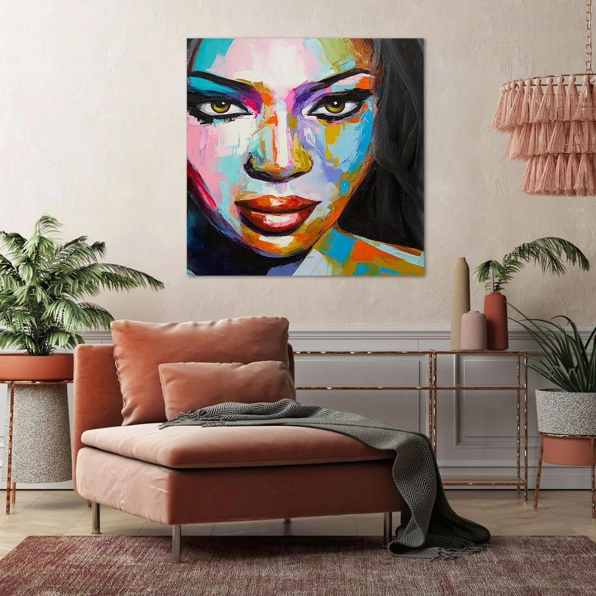 Schilderen op canvas - Het is onmogelijk om je ogen af te houden - 60x60 cm