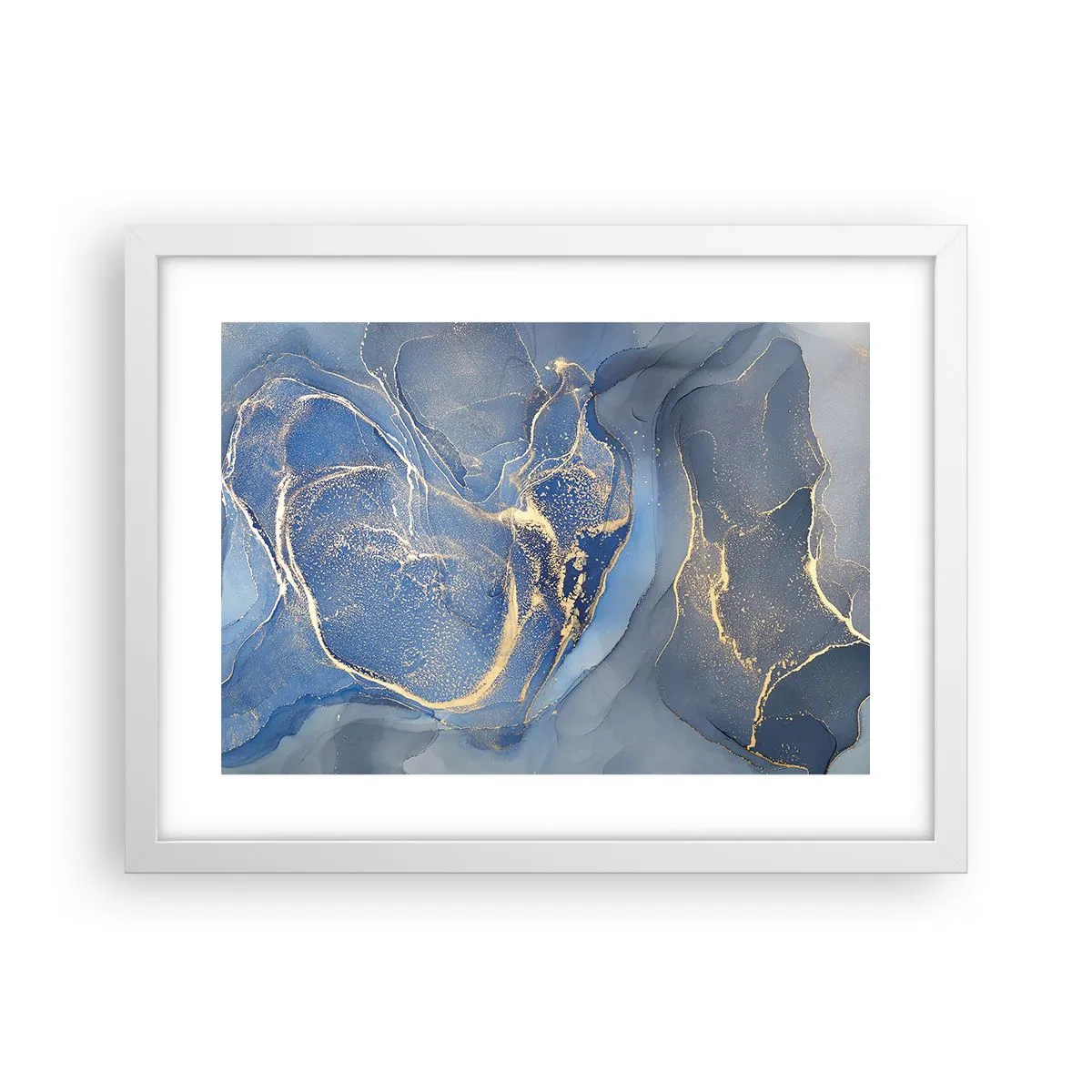 Poster in een witte lijst - Goudstof - 40x30 cm