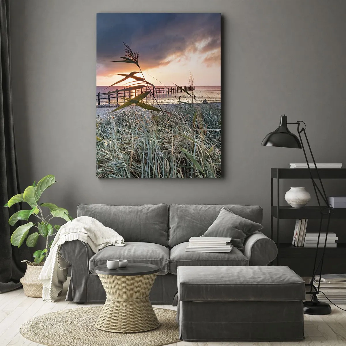 Schilderen op canvas - Het gaat niet met de wind mee - 55x100 cm