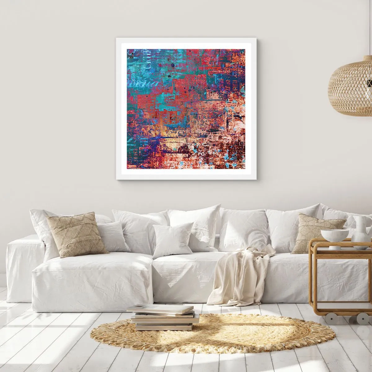 Poster in een witte lijst - Geheugen en vergetelheid - 30x30 cm