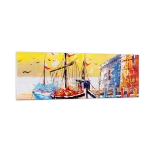 Schilderen op glas - Gelukkige terugkeer - 90x30 cm