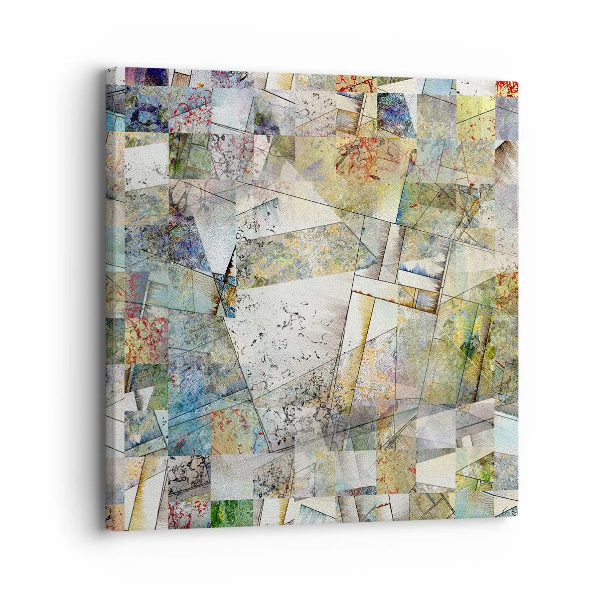 Schilderen op canvas - Geometrische schuifeling - 30x30 cm