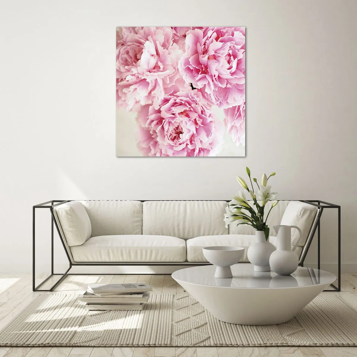 Schilderen op glas - In roze glamour - 70x70 cm