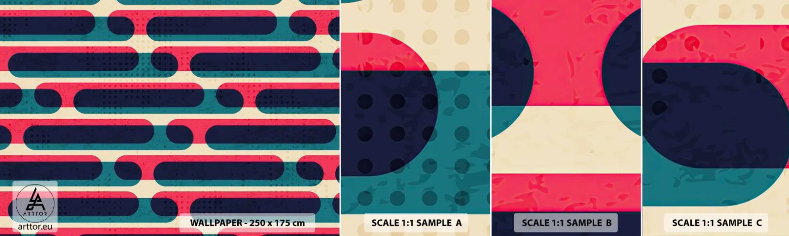 Fotobehang Monster Zelfklevend Deluxe Sticker - In de diepte en vooruit - Abstractie, Deel, Moderne kunst - 100x30 cm