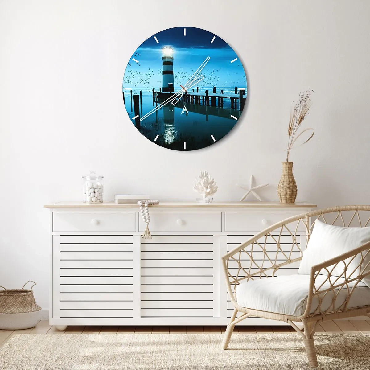 Wandklok - Klok - En je bent niet bang in het donker - 40x40 cm