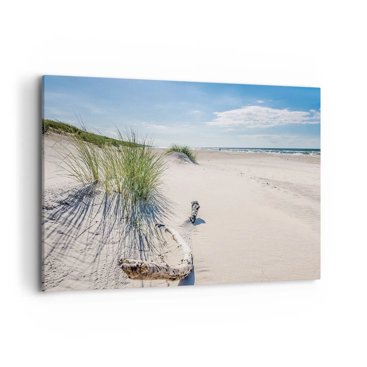 Schilderen op canvas - De mooiste zandstrand? Oostzee-strand - 120x80 cm