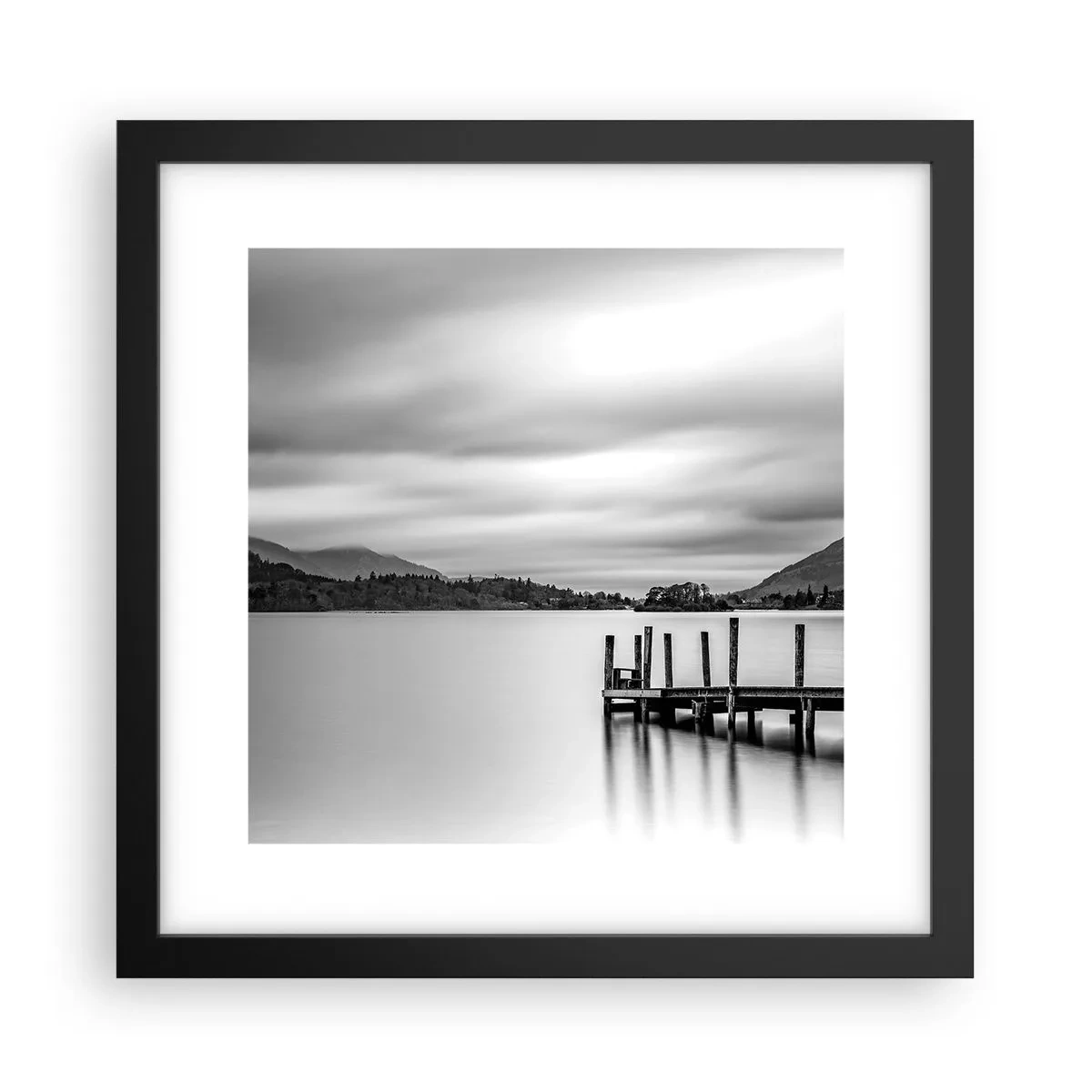 Poster in een zwarte lijst - Zachtheid en kracht - 30x30 cm